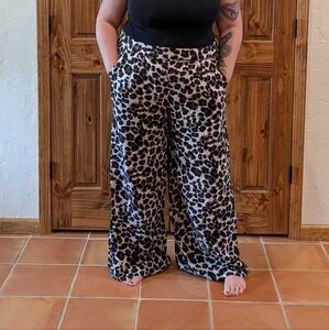 Torrid Black and White Wide Leg Jumpsuit